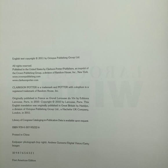 Larousse Wine 2011 First Edition Hardcover Coffee Table Book - Picture 2 of 11